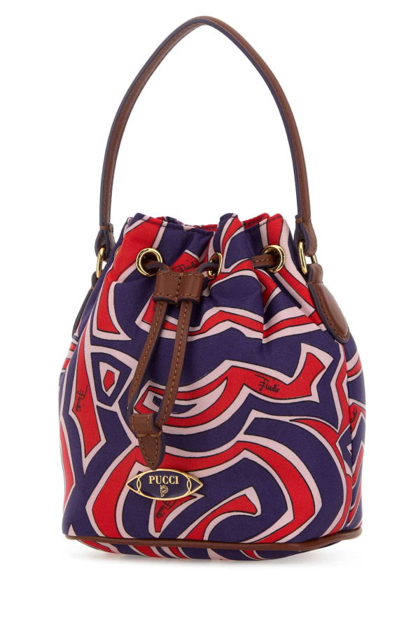PUCCI Printed Canvas Bucket Bag - Multicolor
