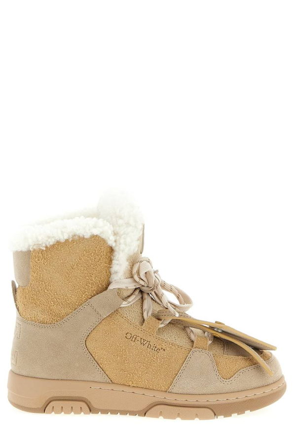 Off-White Winter Ankle Boots - Beige