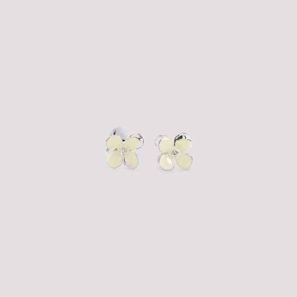 Marni Flower Earrings - Light Yellow