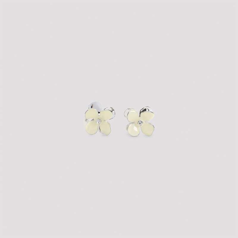 Marni Flower Earrings - Light Yellow
