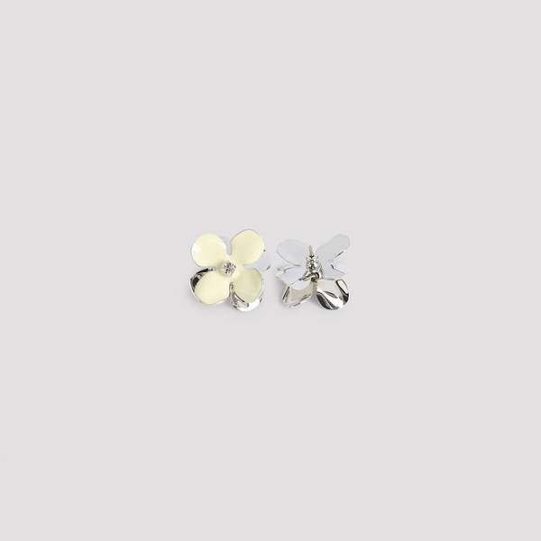 Marni Flower Earrings - Light Yellow