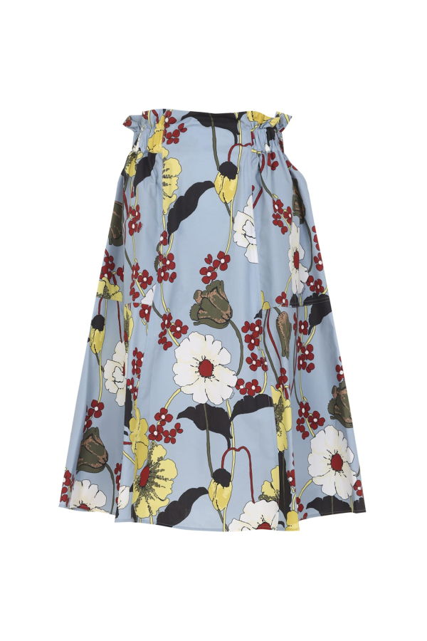 Marni Flared Midi Skirt - Sky