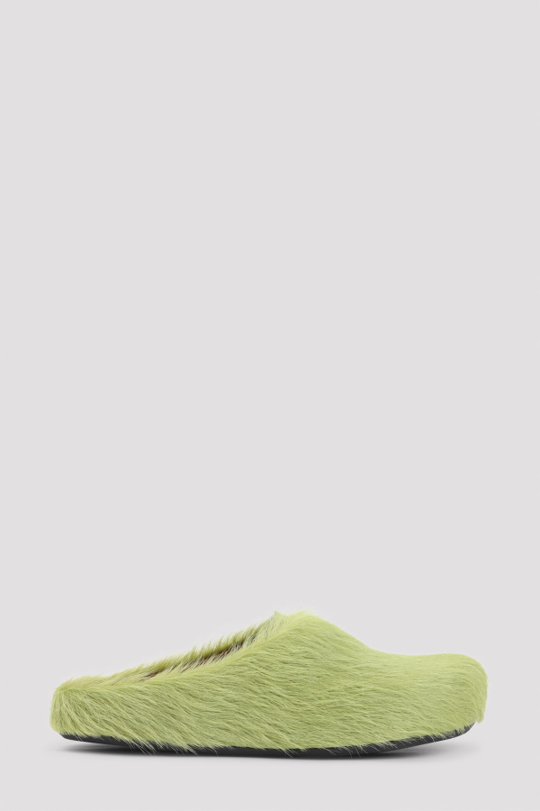 Marni Fussbett Sabot Mules - Lime