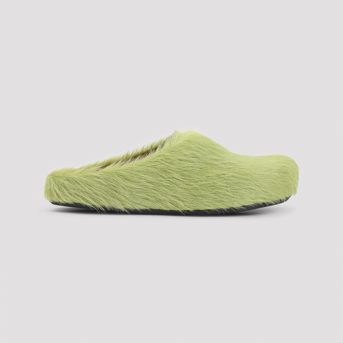 Marni Fussbett Sabot Mules - Lime - Image 3 of 5