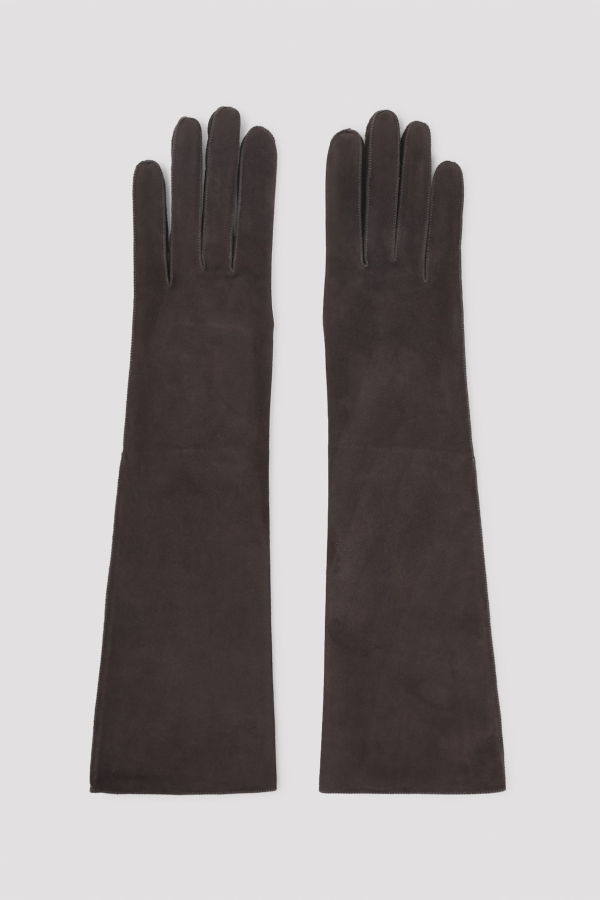 Lanvin Long Slim Gloves - Mocha
