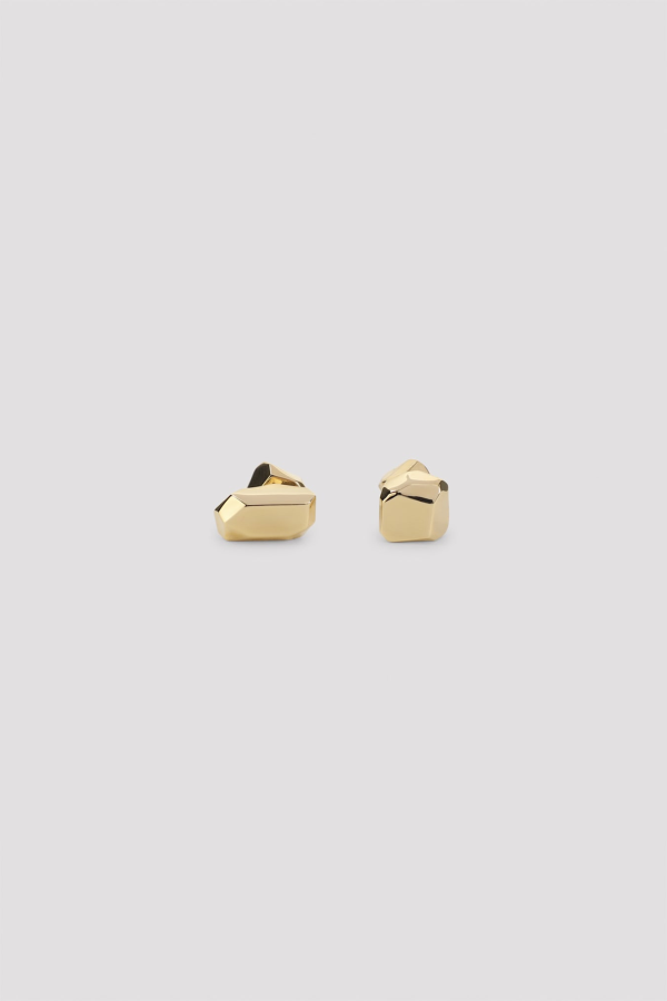 Lanvin Tiny Studs Cubic Metal Earrings - Gold