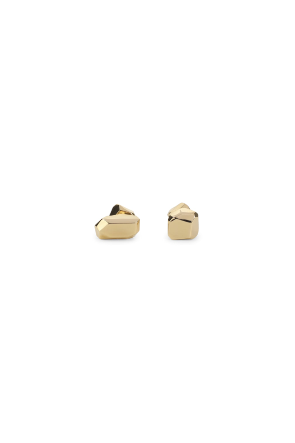 Lanvin Tiny Studs Cubic Metal Earrings - Gold