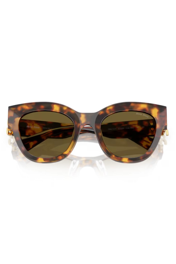 MIU MIU 0MU 01YS 14L09Z Havana Miele Sunglasses - Havana
