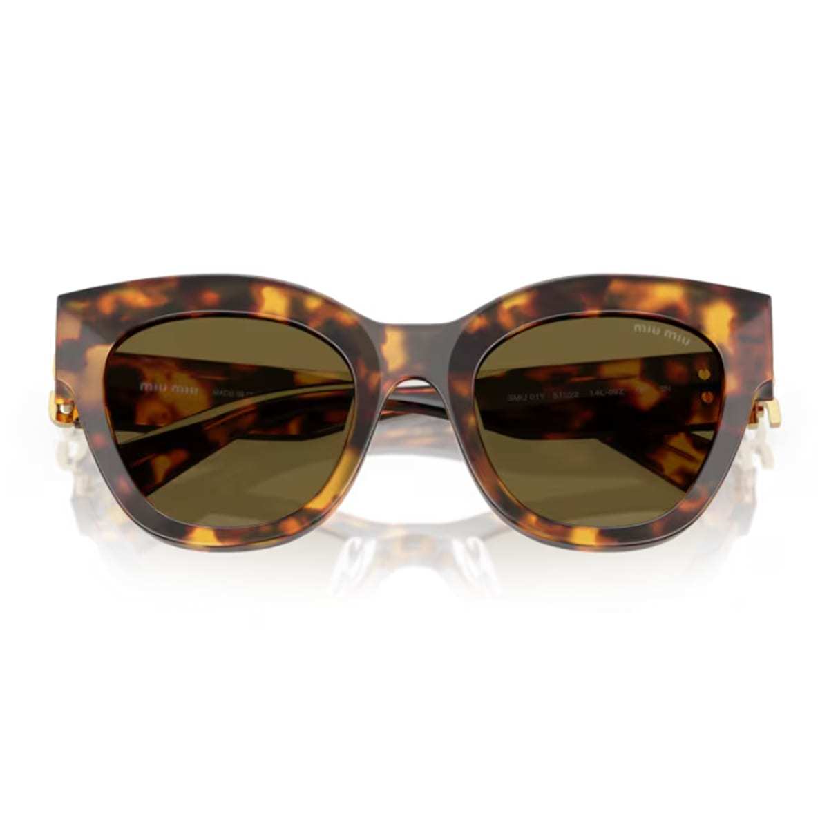MIU MIU 0MU 01YS 14L09Z Havana Miele Sunglasses - Havana - Image 2 of 2