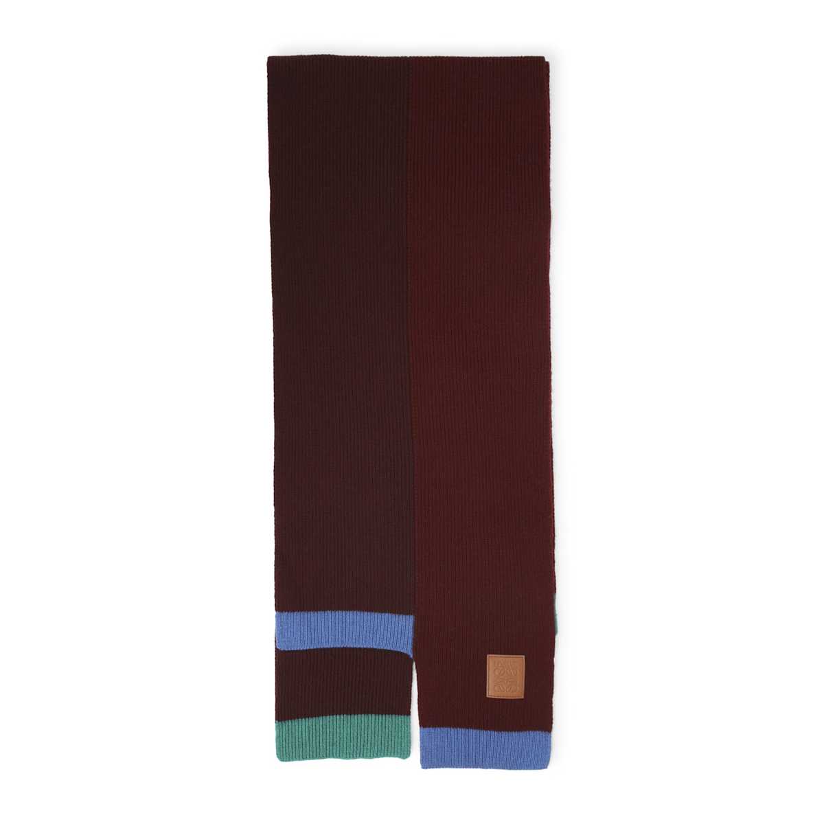 LOEWE 30x178 Asymmetric Scarf - Green Red Multicolor - Image 2 of 5