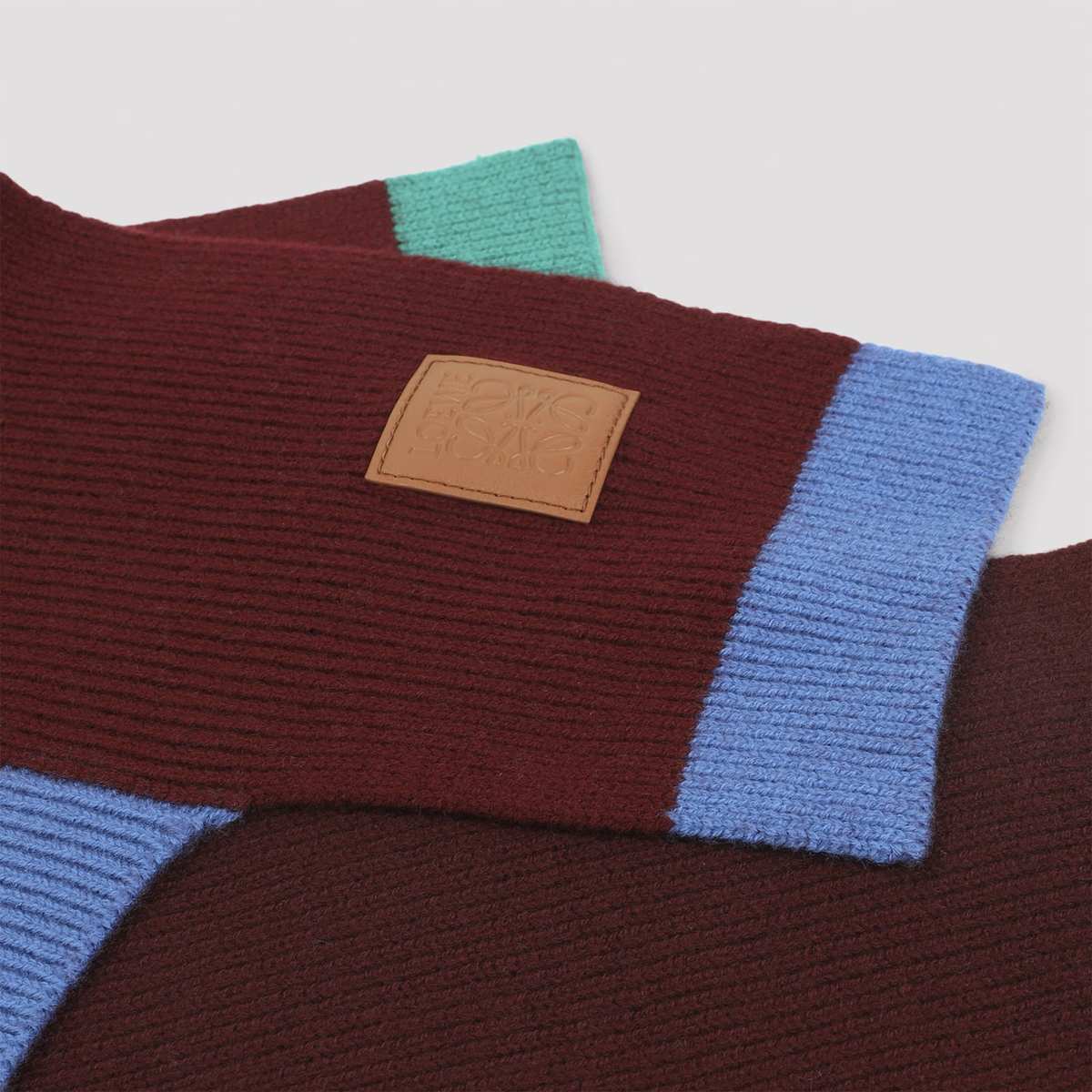 LOEWE 30x178 Asymmetric Scarf - Green Red Multicolor - Image 5 of 5