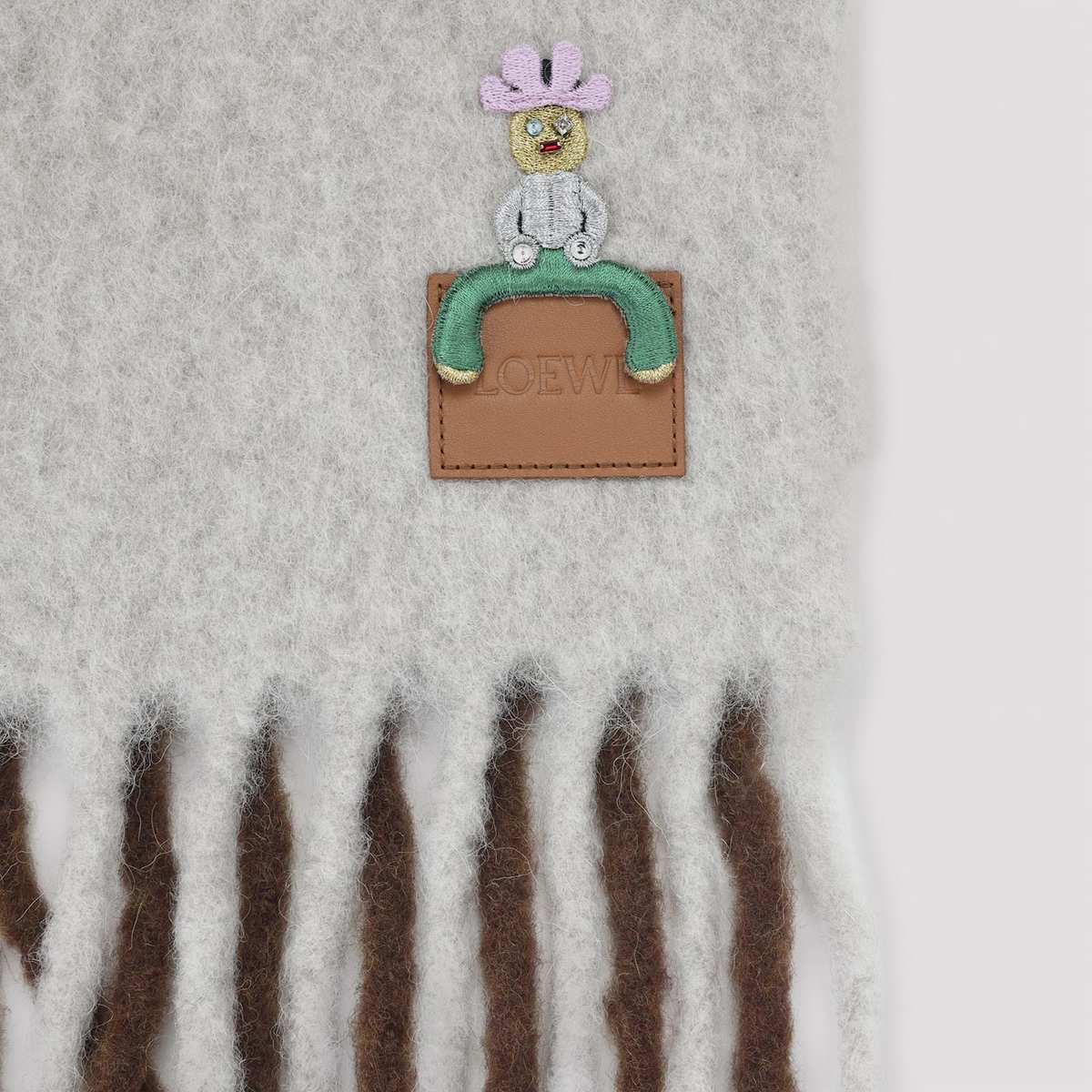 LOEWE 23x176 Scarf - Light Grey Brown - Image 5 of 5