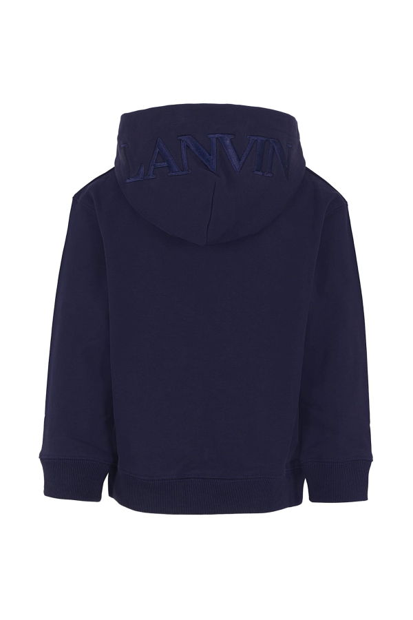 KIDS Lanvin Logo Zip Sweatshirt - Blue