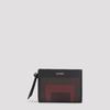 LOEWE Compact Albers Wallet - Black Burgundy - Thumbnail 1