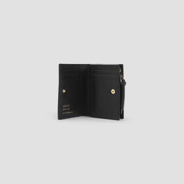 LOEWE Compact Albers Wallet - Black Burgundy