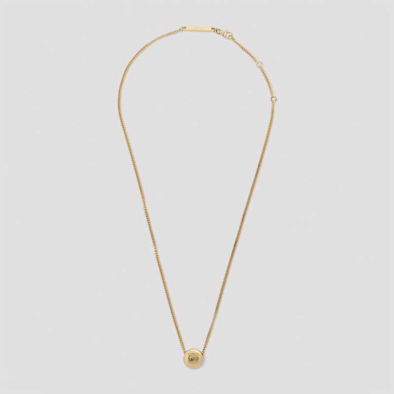 LOEWE Pebble Pendant Necklace - Gold