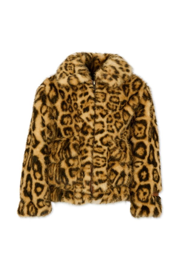 KIDS Lanvin Beige Faux Fur Coat - Beige