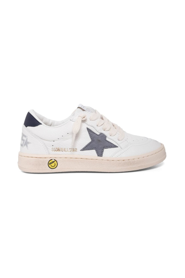 KIDS Golden Goose Ball Star Sneakers - White