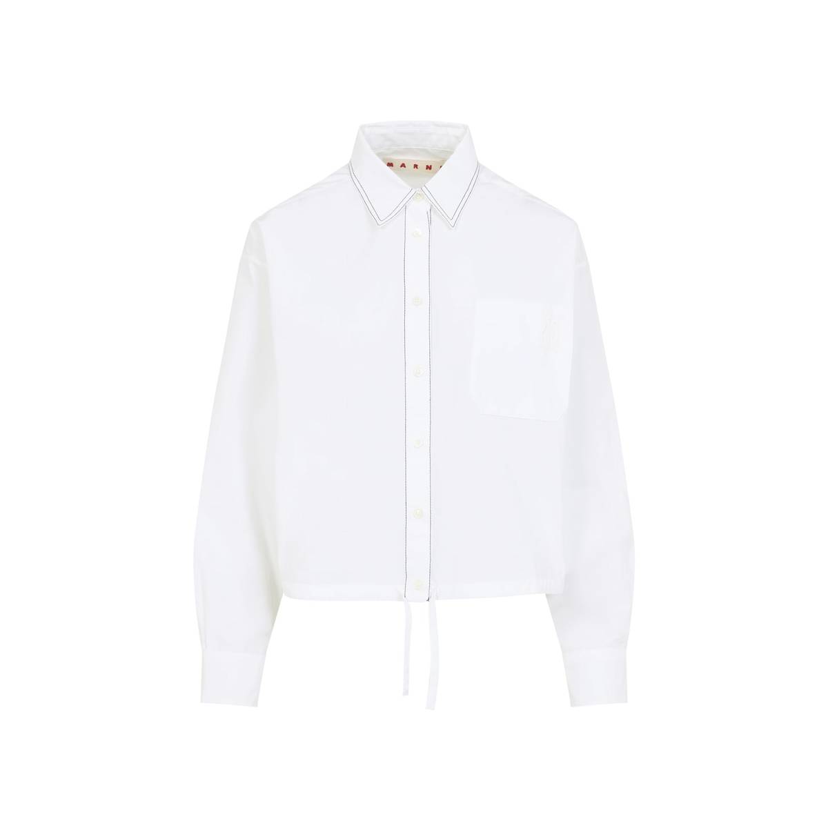 Marni Cotton Shirt - Lily White - Image 2 of 5