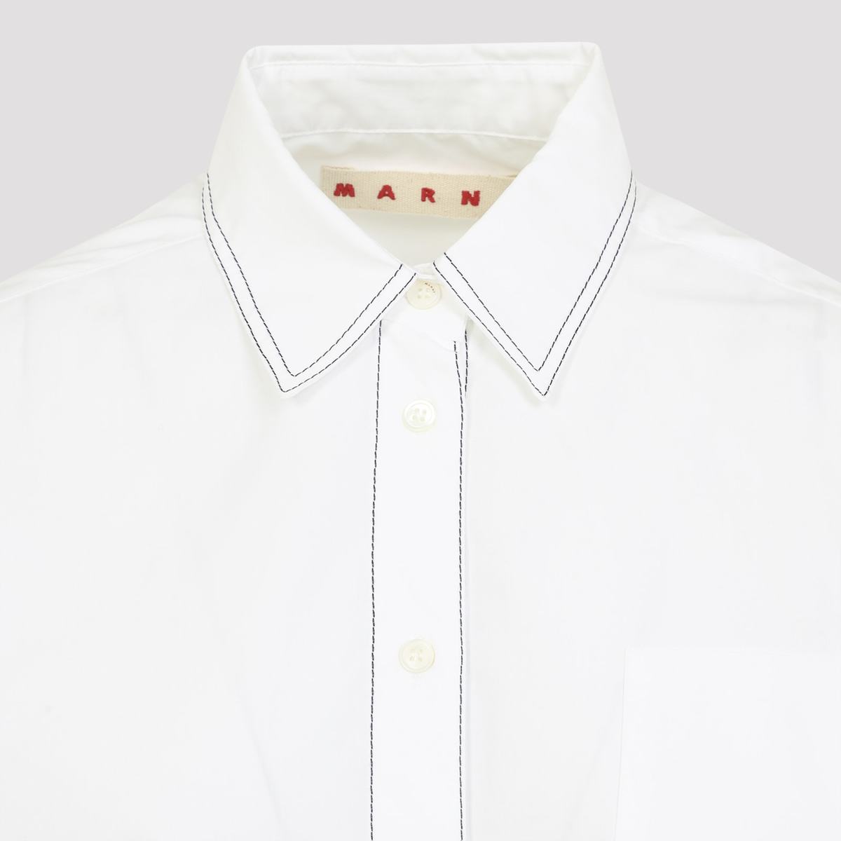 Marni Cotton Shirt - Lily White - Image 5 of 5
