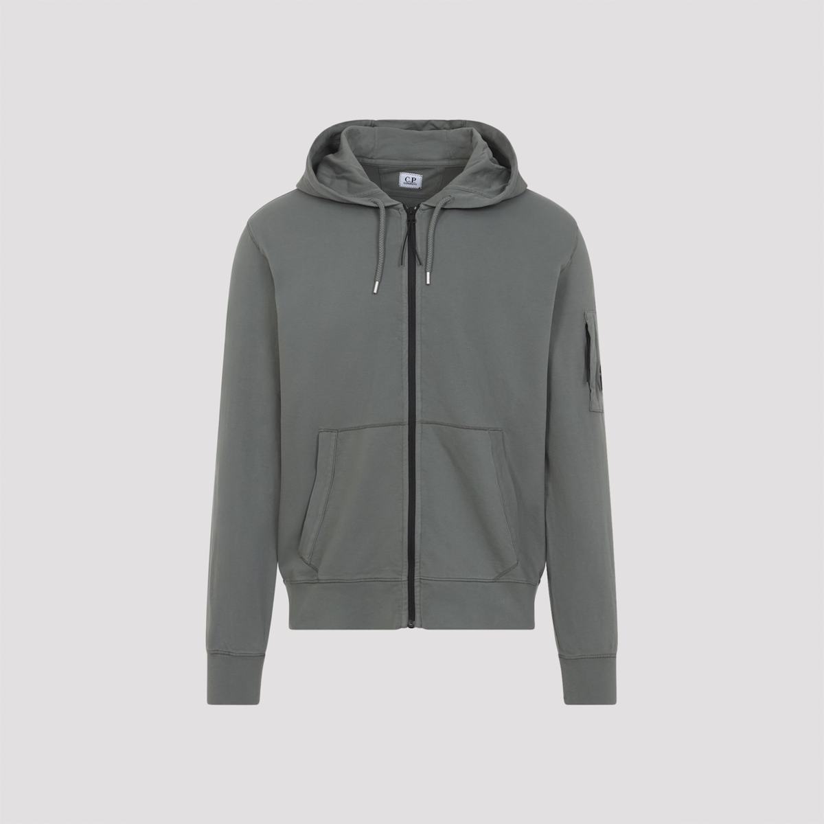 C.P. Company Zip Lens Hoodie - Gunmetal - Image 1 of 5