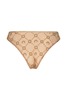 MARINE SERRE Recycled Mesh Flock Panties - Camel - Thumbnail 3
