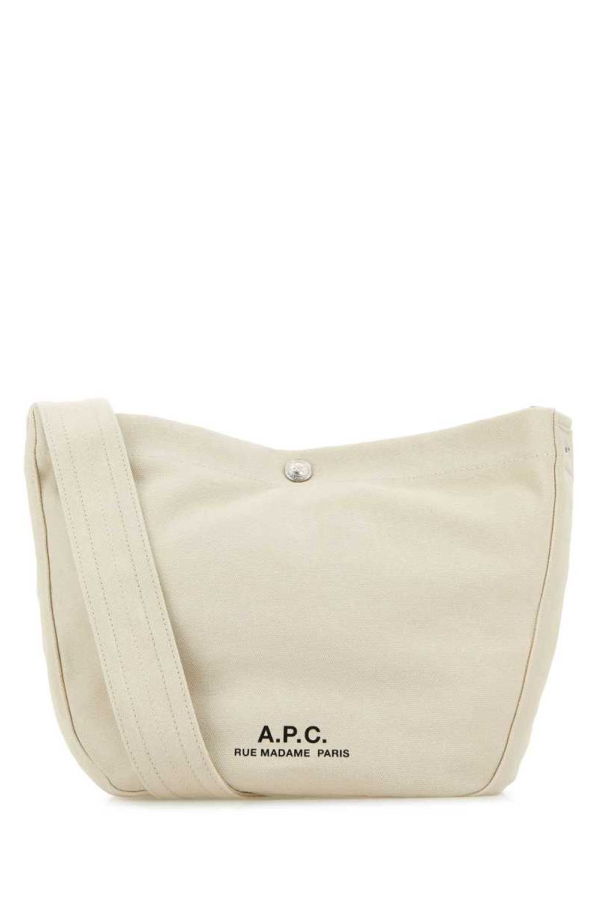 A.P.C. Ivory Canvas Small Besace Crossbody Bag - Beige