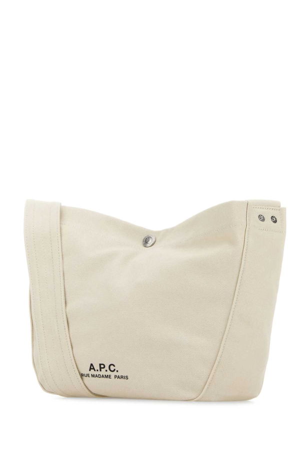 A.P.C. Ivory Canvas Small Besace Crossbody Bag - Beige