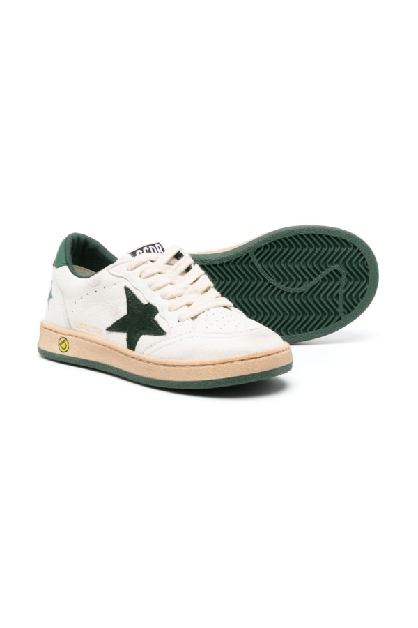 KIDS Golden Goose Ball Star Sneakers - White