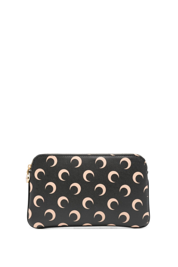 MARINE SERRE Small Leather Goods Wallet - Black/Neutrals