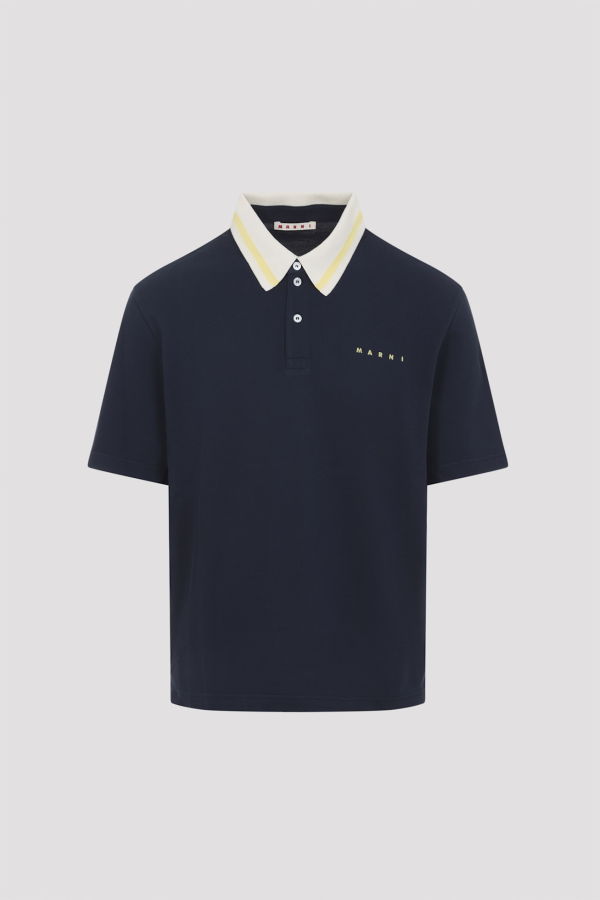 Marni Cotton Polo - Blublack