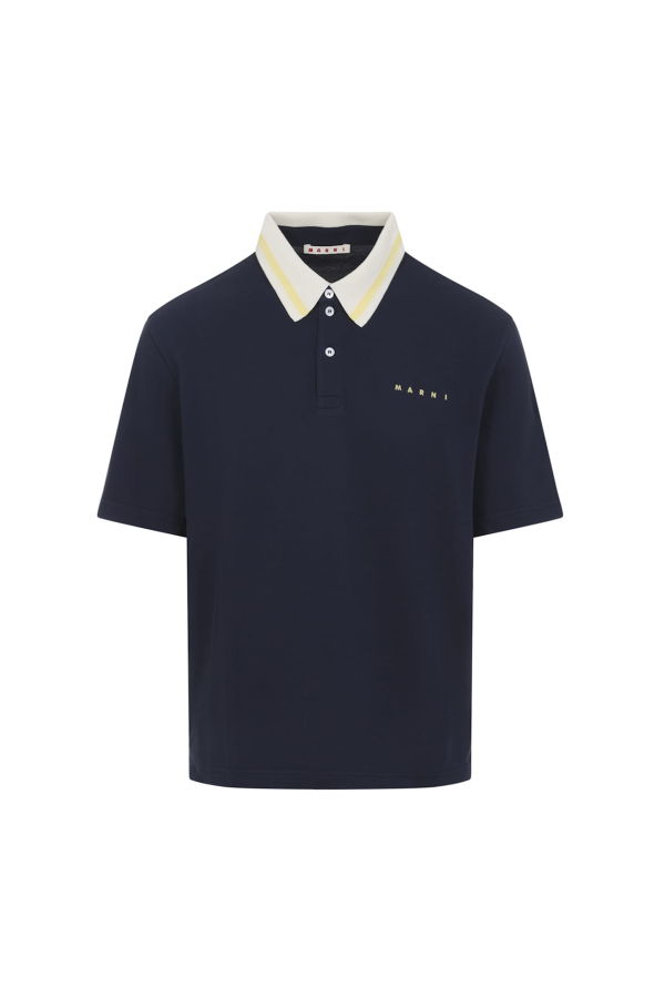 Marni Cotton Polo - Blublack