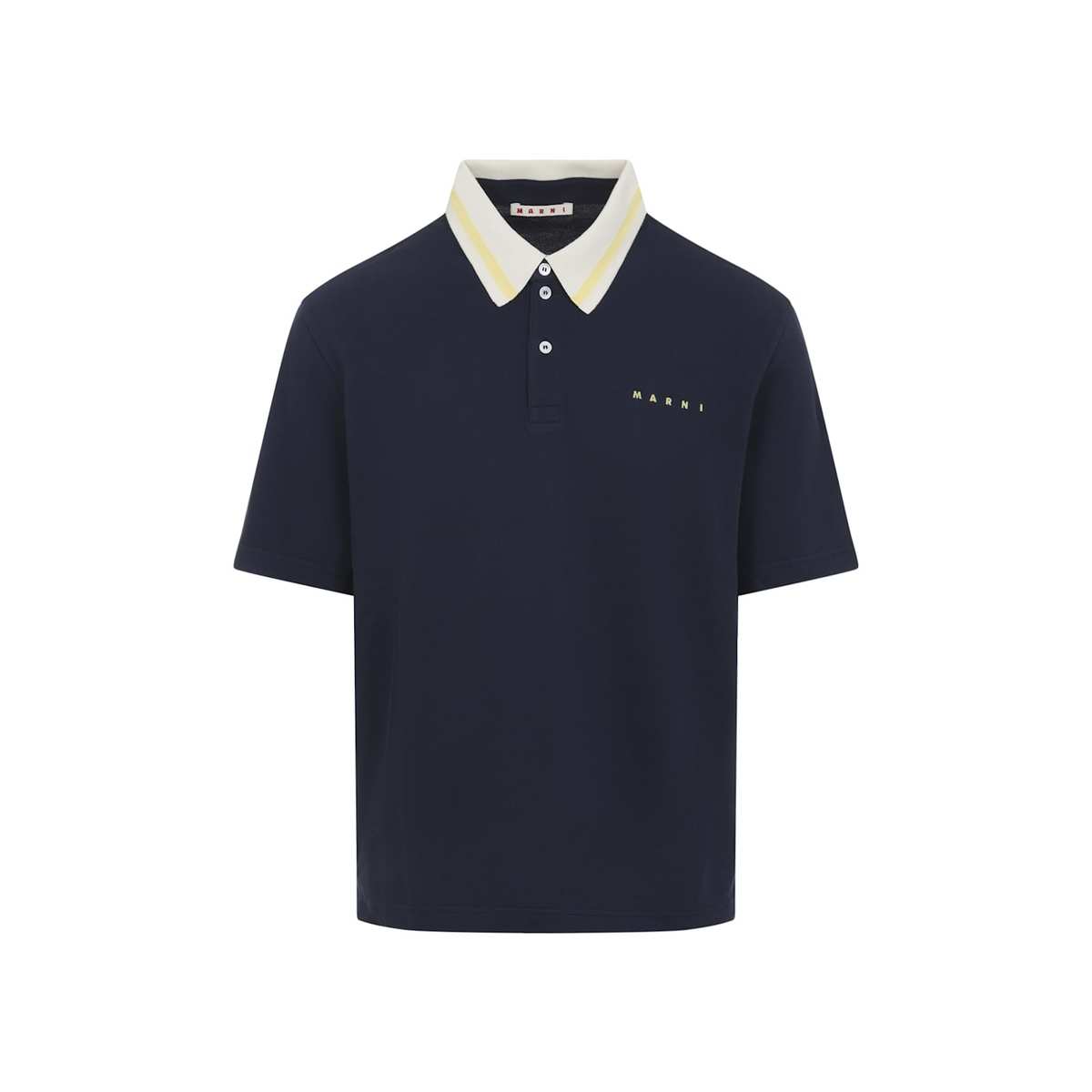 Marni Cotton Polo - Blublack - Image 2 of 5