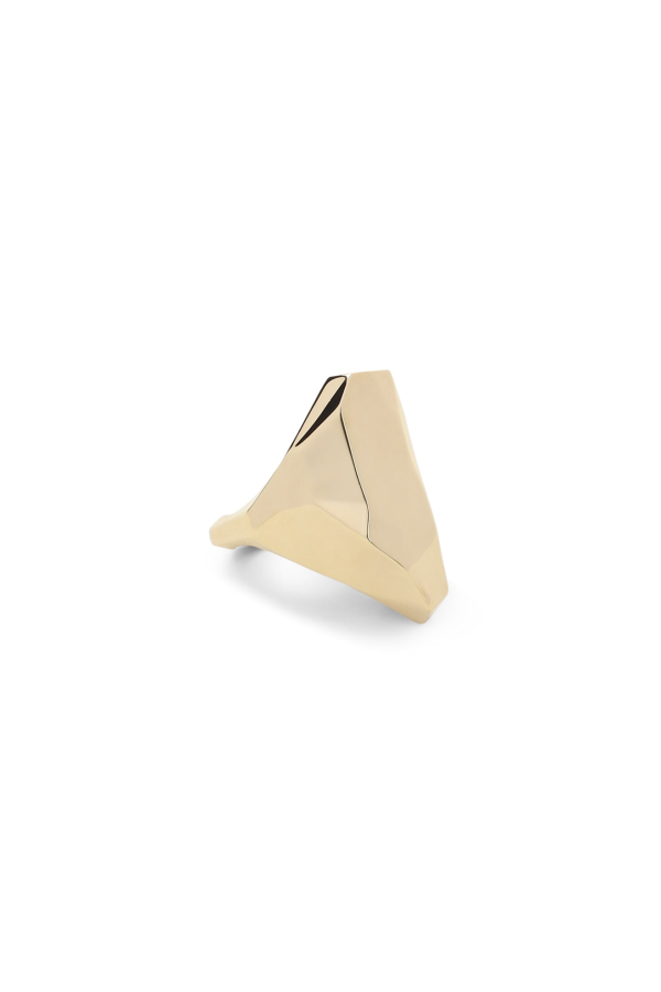 Lanvin Cubic Metal Ring - Gold