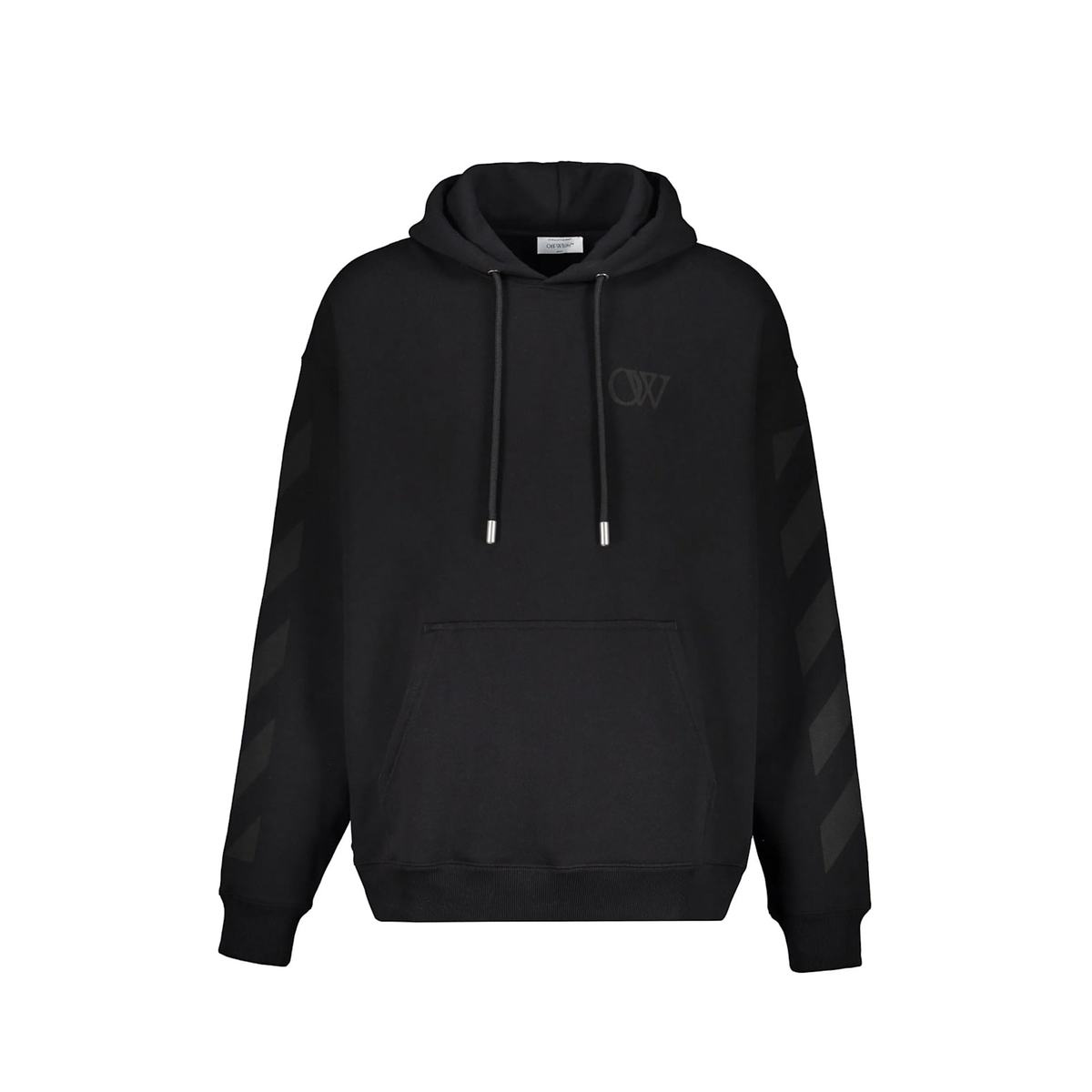 Off-White Hooded Sweatshirt - Black - Image 1 of 2