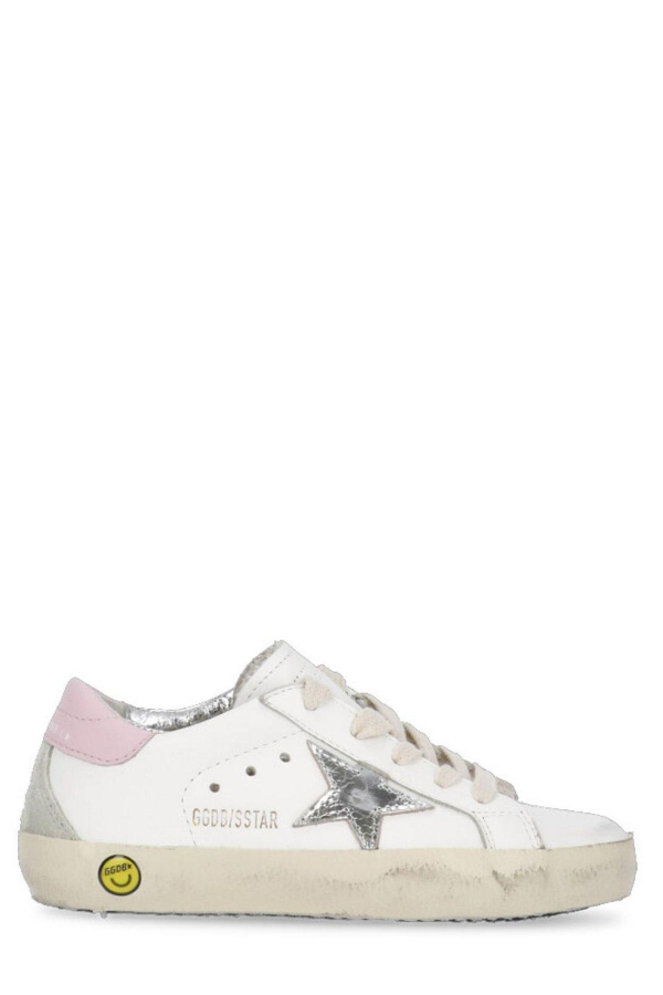 KIDS Golden Goose Patch Embellished Lace-Up Sneakers