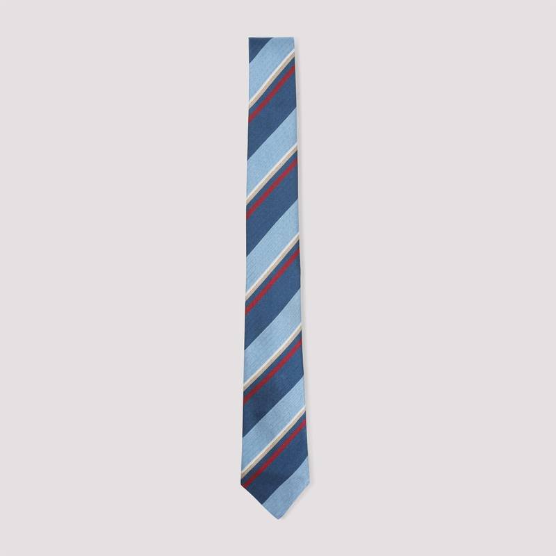 PAUL SMITH Horiz Stripe Tie - Blue