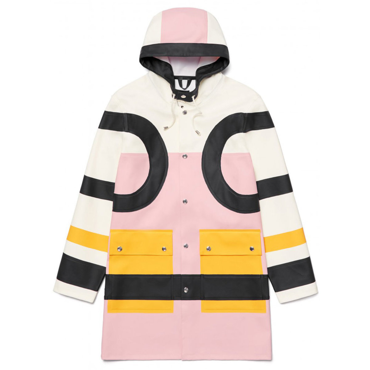 Henrik Vibskov x Stutterheim Colorblock Raincoat - Pink | Garmentory