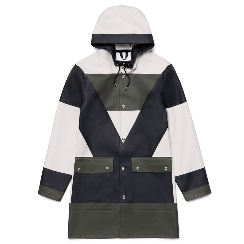 STUTTERHEIM HENRIK VIBSKOV レインコート L Henrik Vibskov x Stutterheim Colorblock Raincoat - Green