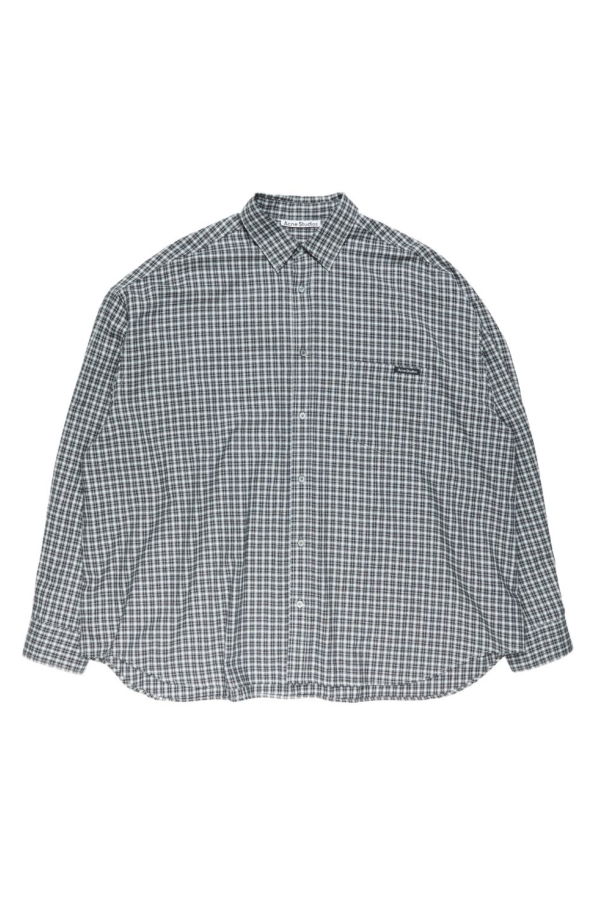 Acne Studios Checked Cotton Shirt - Black