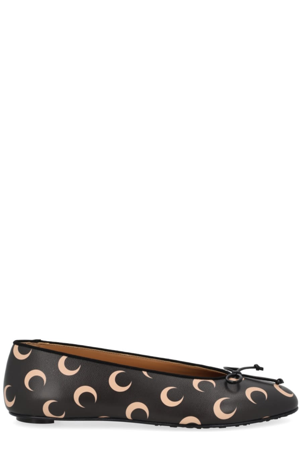 MARINE SERRE Ballerina Moon Flats - Black