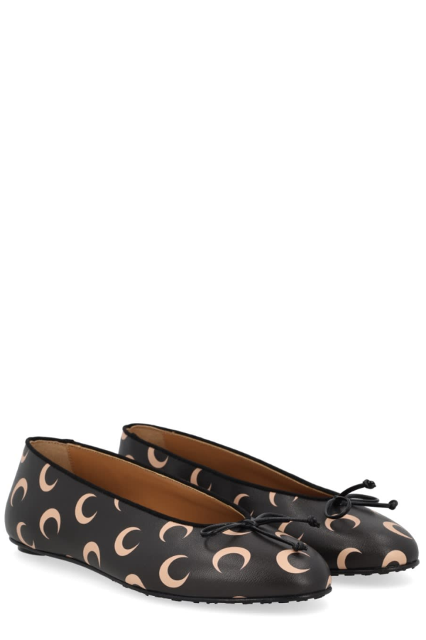 MARINE SERRE Ballerina Moon Flats - Black