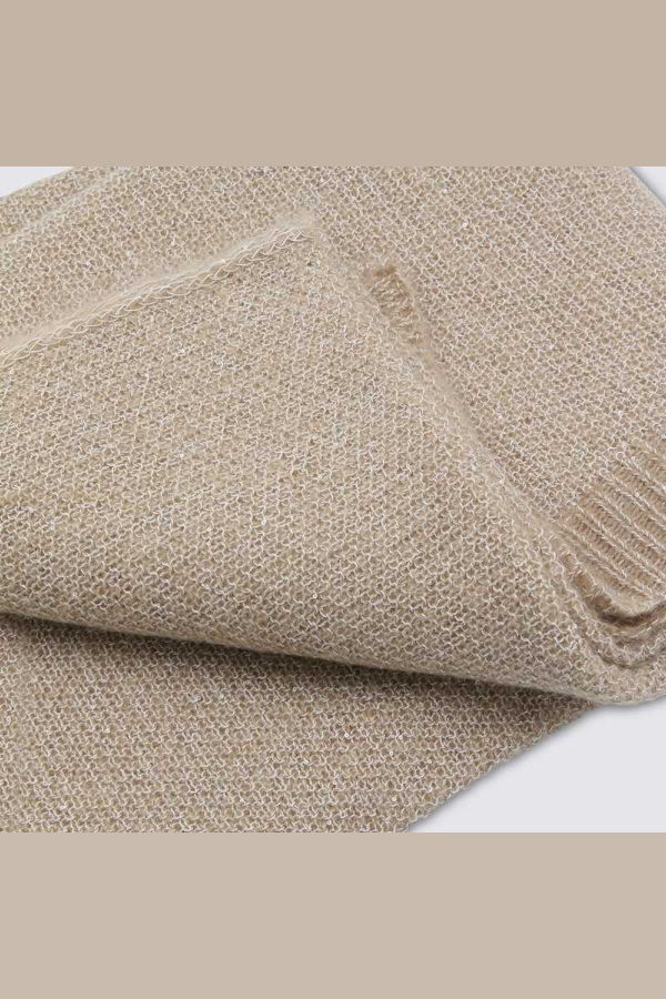 Fabiana Filippi Wool Blend Scarf - Beige