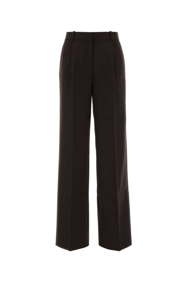 Anine Bing Chocolate Polyester Blend Palazzo Pants
