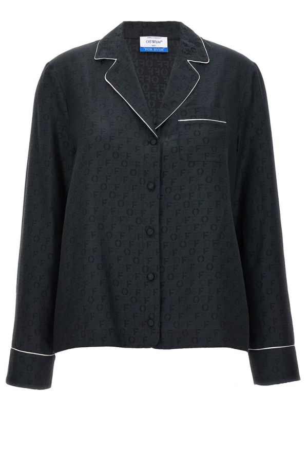 Off-White Off Jaquard Pajama Shirt - Black