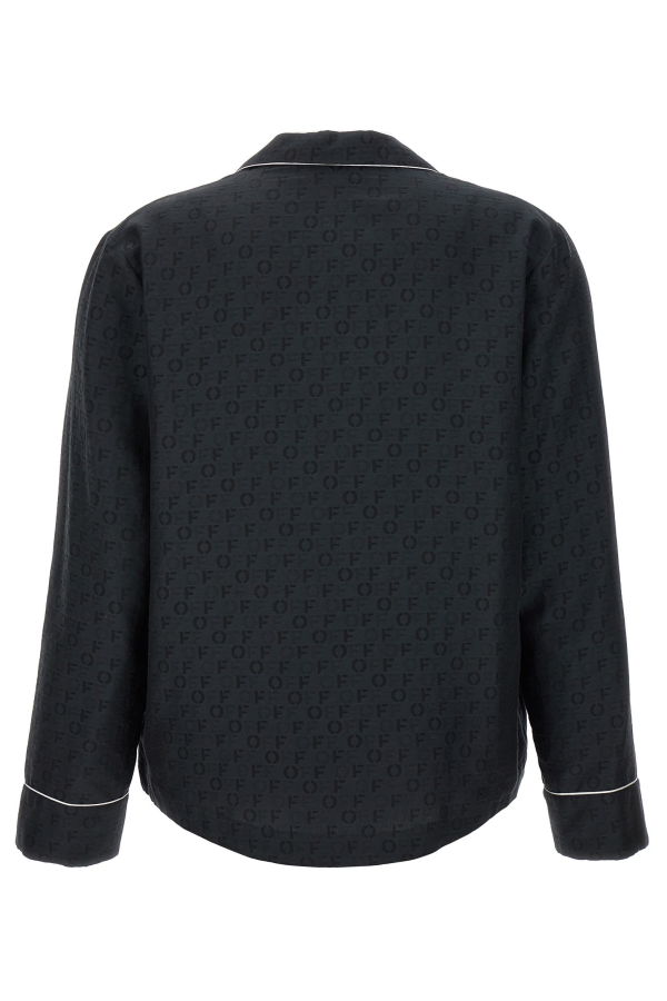 Off-White Off Jaquard Pajama Shirt - Black