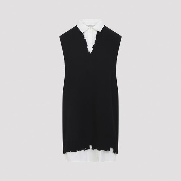 MM6 Maison Margiela Cotton Mini Dress - Black