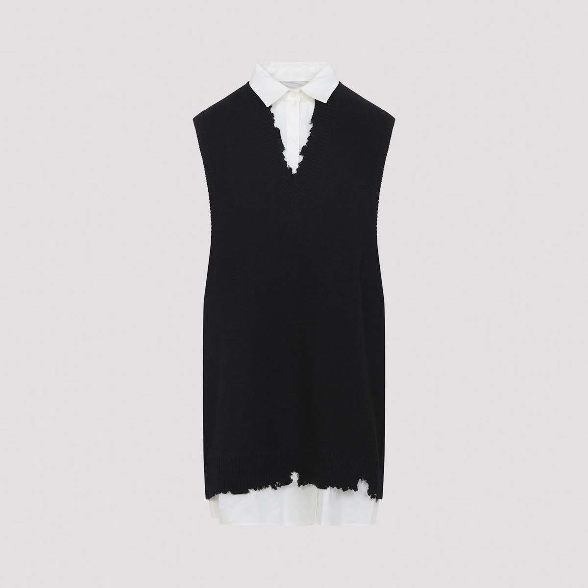 MM6 Maison Margiela Cotton Mini Dress - Black - Image 1 of 5
