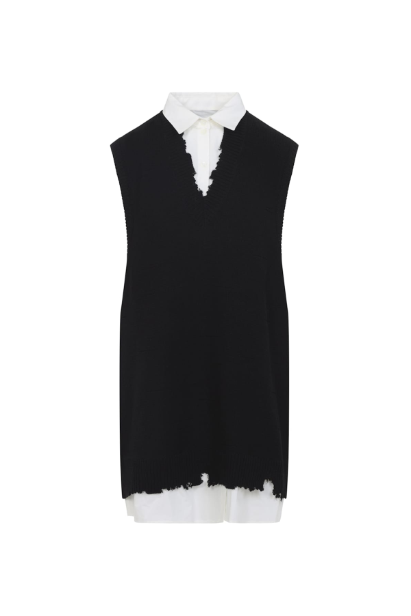 MM6 Maison Margiela Cotton Mini Dress - Black