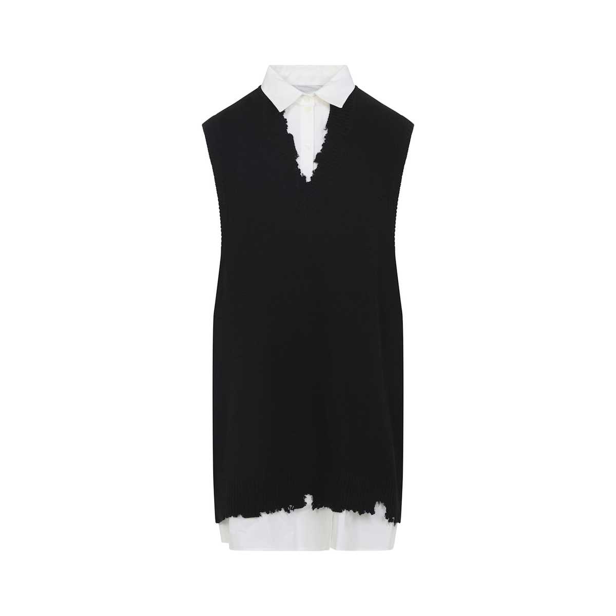 MM6 Maison Margiela Cotton Mini Dress - Black - Image 2 of 5